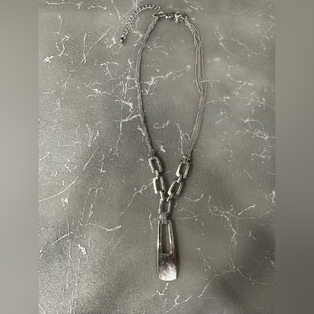 Lia Sophia Silver Necklace with triple chain
